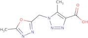 5-Methyl-1-[(5-methyl-1,3,4-oxadiazol-2-yl)methyl]-1H-1,2,3-triazole-4-carboxylic acid