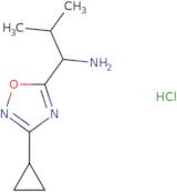 1-(3-Cyclopropyl-1,2,4-oxadiazol-5-yl)-2-methylpropan-1-amine hydrochloride