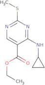 Ethyl 4-(cyclopropylamino)-2-(methylthio)pyrimidine-5-carboxylate