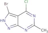 3-Bromo-4-chloro-6-methyl-1H-pyrazolo[3,4-d]pyrimidine