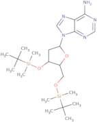 9-((2R,4S,5R)-4-((tert-Butyldimethylsilyl)oxy)-5-(((tert-butyldimethylsilyl)oxy)methyl)tetrahydrof…