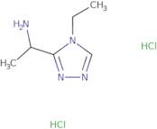 [1-(4-Ethyl-4H-1,2,4-triazol-3-yl)ethyl]amine dihydrochloride