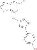 4-(3-(5-Chlorobenzo[b]thiophen-7-ylamino)-1H-pyrazol-5-yl)phenol