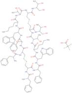 Octreotide trifluoroacetate salt (dimer, parallel)(H-D-Phe-Cys-Phe-D-Trp-Lys-Thr-Cys-L-threoninol)₂ trifluoroacetate salt