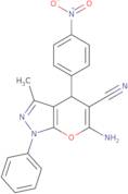 6-Amino-3-methyl-4-(4-nitrophenyl)-1-phenyl-1,4-dihydropyrano[2,3-c]pyrazole-5-carbonitrile