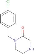 1-[(4-Chlorophenyl)methyl]piperazin-2-one