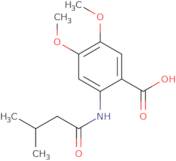 4,5-Dimethoxy-2-(3-methylbutanamido)benzoic acid