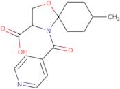 8-Methyl-4-(pyridine-4-carbonyl)-1-oxa-4-azaspiro[4.5]decane-3-carboxylic acid