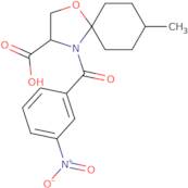 8-Methyl-4-(3-nitrobenzoyl)-1-oxa-4-azaspiro[4.5]decane-3-carboxylic acid