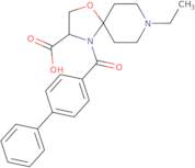 8-Ethyl-4-(4-phenylbenzoyl)-1-oxa-4,8-diazaspiro[4.5]decane-3-carboxylic acid