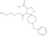 8-Benzyl-4-hexanoyl-1-oxa-4,8-diazaspiro[4.5]decane-3-carboxylic acid