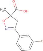 3-(3-Fluorophenyl)-5-methyl-4,5-dihydro-1,2-oxazole-5-carboxylic acid