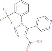 5-(Pyridin-4-yl)-1-[2-(trifluoromethyl)phenyl]-1H-1,2,3-triazole-4-carboxylic acid