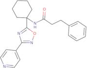 3-Phenyl-N-[1-(3-pyridin-4-yl-1,2,4-oxadiazol-5-yl)cyclohexyl]propanamide