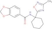 N-[1-(3-Methyl-1,2,4-oxadiazol-5-yl)cyclohexyl]-1,3-benzodioxole-5-carboxamide
