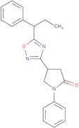 1-Phenyl-4-[5-(1-phenylpropyl)-1,2,4-oxadiazol-3-yl]pyrrolidin-2-one