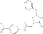 4-{2-[4-Oxo-2-(phenylamino)-4,5-dihydro-1,3-thiazol-5-yl]acetamido}benzoic acid