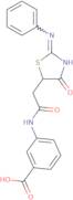 3-{2-[4-Oxo-2-(phenylamino)-4,5-dihydro-1,3-thiazol-5-yl]acetamido}benzoic acid