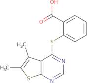 2-({5,6-Dimethylthieno[2,3-d]pyrimidin-4-yl}sulfanyl)benzoic acid