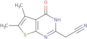 2-{5,6-Dimethyl-4-oxo-3H,4H-thieno[2,3-d]pyrimidin-2-yl}acetonitrile