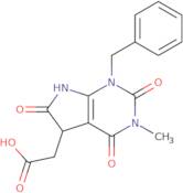 2-{1-Benzyl-3-methyl-2,4,6-trioxo-1H,2H,3H,4H,5H,6H,7H-pyrrolo[2,3-d]pyrimidin-5-yl}acetic acid