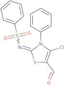 N-(4-Chloro-5-formyl-3-phenyl-2,3-dihydro-1,3-thiazol-2-ylidene)benzenesulfonamide