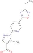 1-[5-(3-Ethyl-1,2,4-oxadiazol-5-yl)pyridin-2-yl]-5-methyl-1H-pyrazole-4-carboxylic acid