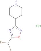4-[5-(Difluoromethyl)-1,2,4-oxadiazol-3-yl]piperidine hydrochloride