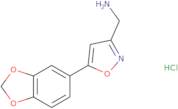 ([5-(1,3-Dioxaindan-5-yl)isoxazol-3-yl]methyl)amine hydrochloride