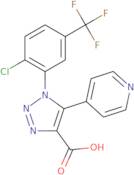 1-[2-Chloro-5-(trifluoromethyl)phenyl]-5-(pyridin-4-yl)-1H-1,2,3-triazole-4-carboxylic acid