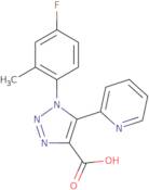 1-(4-Fluoro-2-methylphenyl)-5-pyridin-2-yl-1H-1,2,3-triazole-4-carboxylic acid