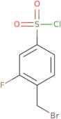 4-(Bromomethyl)-3-fluorobenzene-1-sulfonyl chloride