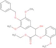 Ethyl 3-(4-(benzyloxy)-3,5-dimethoxyphenyl)-3-hydroxy-2-(2-methoxyphenoxy)propanoate