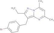 3-(4-Bromobenzyl)-2-ethyl-5,7-dimethylpyrazolo[1,5-a]pyrimidine