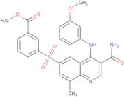 Methyl 3-(3-carbamoyl-4-(3-methoxyphenylamino)-8-methylquinolin-6-ylsulfonyl)benzoate