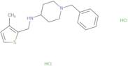 1-Benzyl-N-[(3-methylthiophen-2-yl)methyl]piperidin-4-amine dihydrochloride