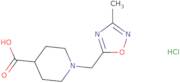 1-[(3-Methyl-1,2,4-oxadiazol-5-yl)methyl]piperidine-4-carboxylic acid hydrochloride