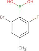 2-Bromo-6-fluoro-4-methylphenylboronic acid