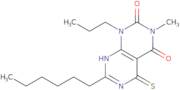 7-Hexyl-3-methyl-1-propyl-5-sulfanyl-1H,2H,3H,4H-pyrimido[4,5-d][1,3]diazine-2,4-dione