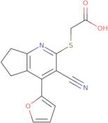 2-{[3-Cyano-4-(furan-2-yl)-5H,6H,7H-cyclopenta[b]pyridin-2-yl]sulfanyl}acetic acid