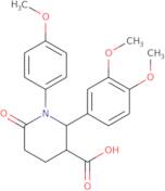 2-(3,4-Dimethoxyphenyl)-1-(4-methoxyphenyl)-6-oxopiperidine-3-carboxylic acid