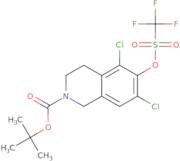 tert-Butyl 5,7-dichloro-6-(((trifluoromethyl)sulfonyl)oxy)-3,4-dihydroisoquinoline-2(1H)-carboxy...