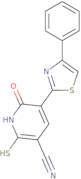 6-Oxo-5-(4-phenyl-1,3-thiazol-2-yl)-2-sulfanyl-1,6-dihydropyridine-3-carbonitrile