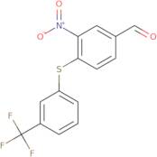 3-Nitro-4-{[3-(trifluoromethyl)phenyl]sulphanyl}benzaldehyde