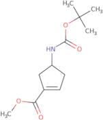 Methyl (4S)-4-{[(tert-butoxy)carbonyl]amino}cyclopent-1-ene-1-carboxylate