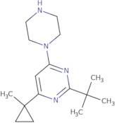 2-(tert-Butyl)-4-(1-methylcyclopropyl)-6-(piperazin-1-yl)pyrimidine