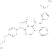 (2S,3S)-2-((R)-4-(4-(2-Hydroxyethoxy)phenyl)-2,5-dioxo-imidazolidin-1-yl)-3-phenyl-N-(4-propionylt…