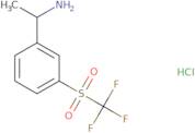 1-(3-Trifluoromethanesulfonylphenyl)ethan-1-amine hydrochloride