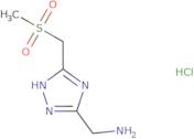 [5-(Methanesulfonylmethyl)-4H-1,2,4-triazol-3-yl]methanamine hydrochloride