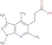 3-{Tetramethyl-1H-pyrazolo[3,4-b]pyridin-5-yl}propanoic acid